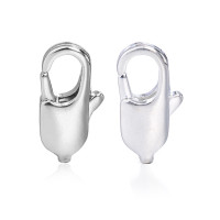 Polished elongated snap hook made of surgical steel 13 x 7mm