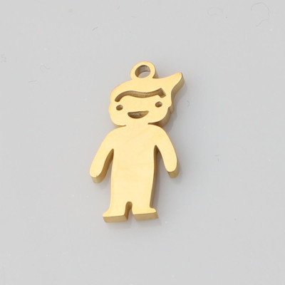 Pendant little boy surgical steel three color variants