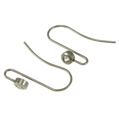 Afrohook with chaton color Crystal stainless steel