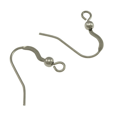 304 Stainless Steel Hook Earwire DIY & with loop original color