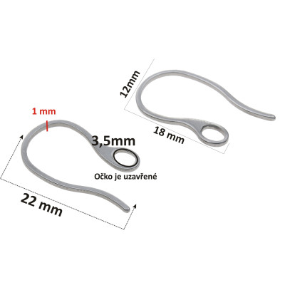 304 Stainless Steel Hook Earwire orıgınal color