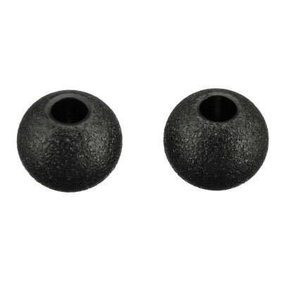 Diamond bead 6,5 x 8mm black stainless steel