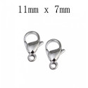 304 Stainless Steel Lobster Claw Clasps 11 x 7mm