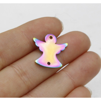 Angel connector in four color variants of surgical steel