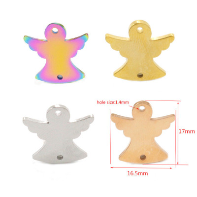 Angel connector in four color variants of surgical steel