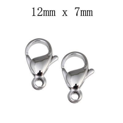 316 Stainless Steel Lobster Claw Clasps 12 x 7mm