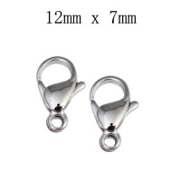  316 Stainless Steel Lobster Claw Clasps 12 x 7mm
