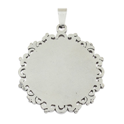 Bed with decorative edge surgical steel