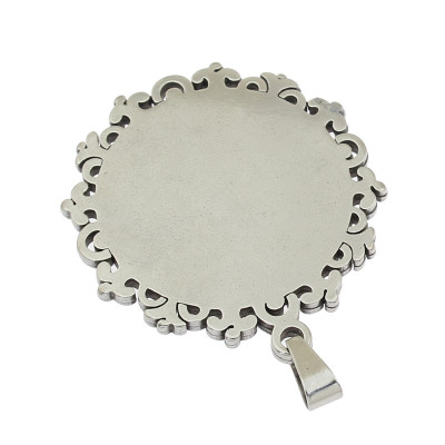 Bed with decorative edge surgical steel