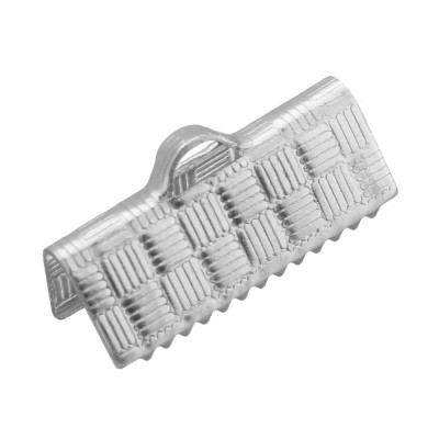 Koncovka na stužku 15 x 7mm se vzorkem chirurgická ocel