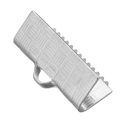 Ribbon ending 15 x 7mm with surgical steel pattern