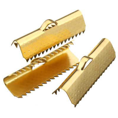 Koncovka na stužku 25 x 10mm se vzorkem ve zlaté galvanizace chirurgická ocel