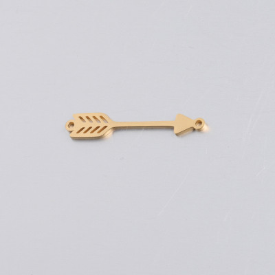 Arrow connector in three color variants of surgical steel