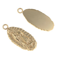 Pendant Madonna in gold galvanized surgical steel