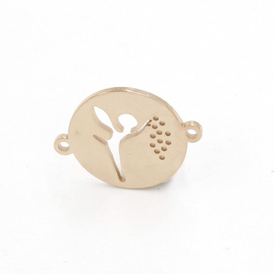 Fairy connector in three color variants of surgical steel