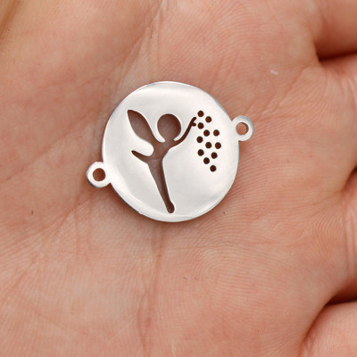 Fairy connector in three color variants of surgical steel