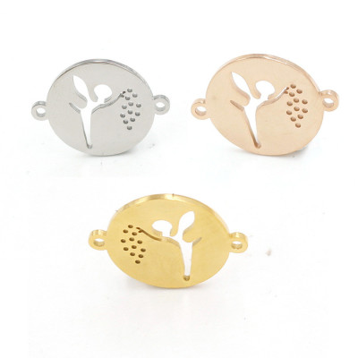 Fairy connector in three color variants of surgical steel