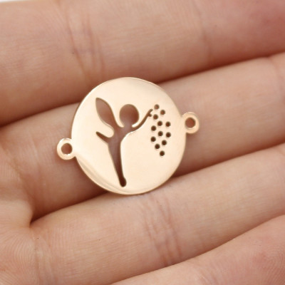 Fairy connector in three color variants of surgical steel