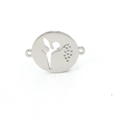 Fairy connector in three color variants of surgical steel