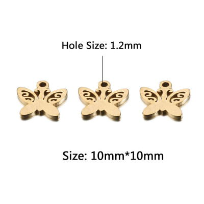 Pendant bow tie in two color combinations of surgical steel