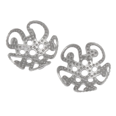 Bead cap, 1 piece, surgical steel