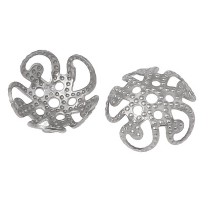 Bead cap, 1 piece, surgical steel