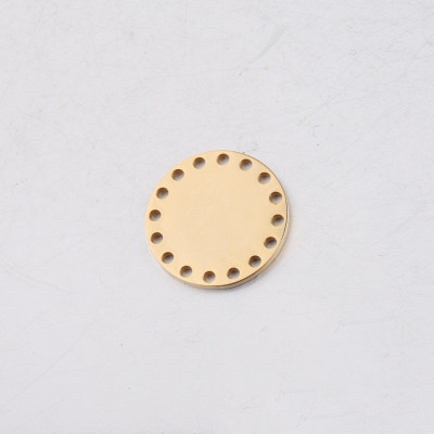 Patio connector with 16 holes in two color variants of surgical steel