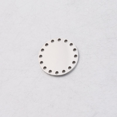 Patio connector with 16 holes in two color variants of surgical steel