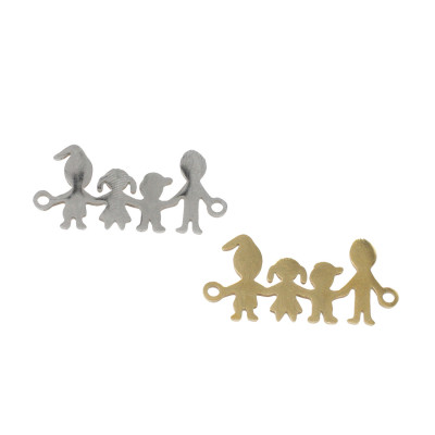 Connector happy family of surgical steel in two color variants