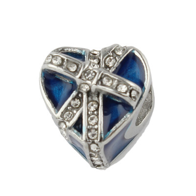 Srdce převázané šatonovou stuhou vyrobené z chirurgické oceli dvě barevné kombinace