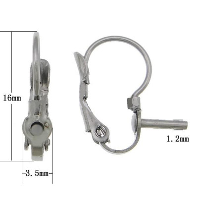 Mechanical earrings with spike, chiurgic steel