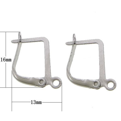 304 Stainless Steel Lever Back Earring Wires original color