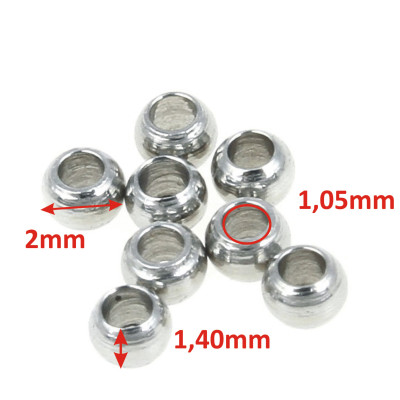 Korálek 2 x 1,40mm chirurgická ocel