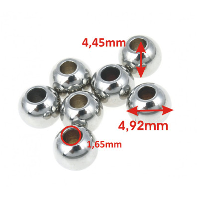 Surgical steel 5mm bead
