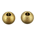 Diamond ball of 4mm gold-plated steel