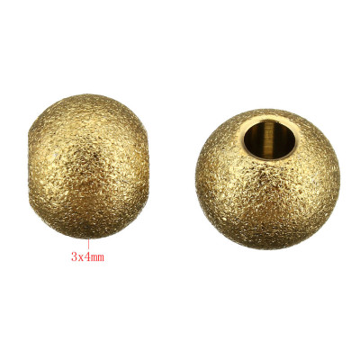 Diamond ball of 4mm gold-plated steel