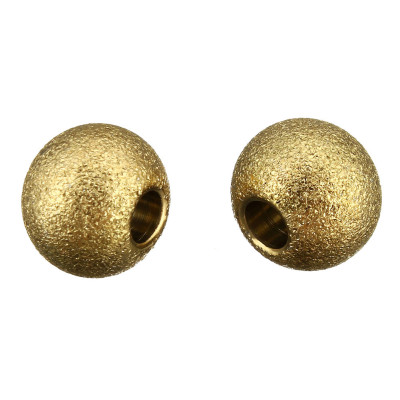 Diamond ball of stainless steel 6mm gold plating