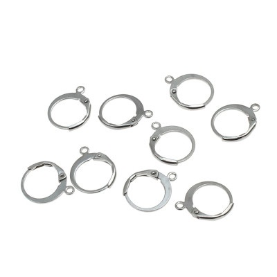304 Stainless Steel Lever Back Earring Wires with loop