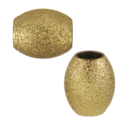 Bead diamond roller 6mm surgical steel gold plating