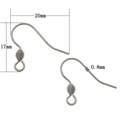 304 Stainless Steel Hook Earwire original color