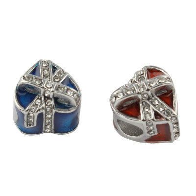 Srdce převázané šatonovou stuhou vyrobené z chirurgické oceli dvě barevné kombinace