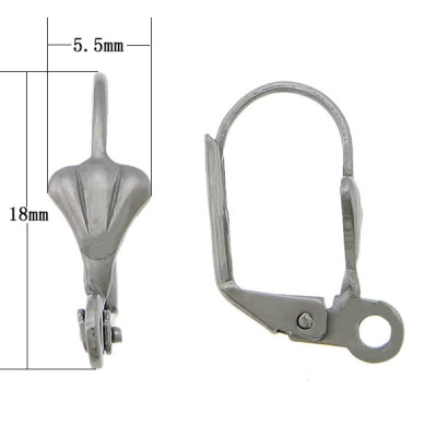 Earrings with decorative element surgical steel