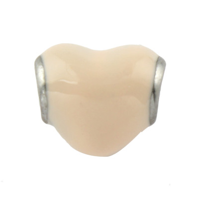 Red heart bead made of surgical steel