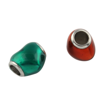 Red heart bead made of surgical steel