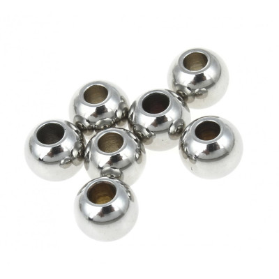 Bead 5mm hole 2mm in surgical steel