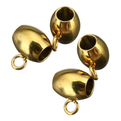 Bead with eyelet 7 x 6mm in galvanization gold galvanization of surgical steel