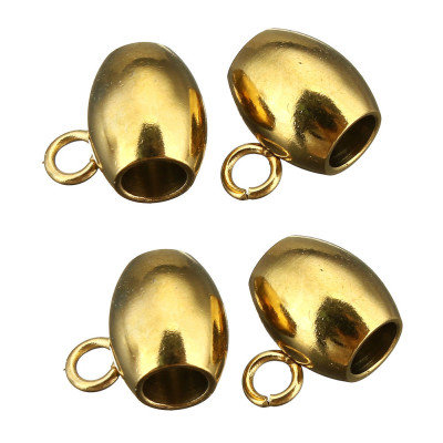 Korálek s očkem 7 x 6mm v galvanizaci zlatá galvanizace z chirurgické oceli