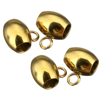 Bead with eyelet 7 x 6mm in galvanization gold galvanization of surgical steel