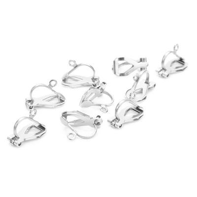 Clip with flat 3.5 and eyelet for hanging from surgical steel