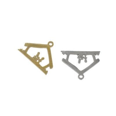 Pendant house happy family I. in two color combinations of surgical steel